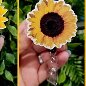 Sunflowers 🌻 Badge Reel Name Tag
Card Holder ID Clip Pull Cord
Office Sch...